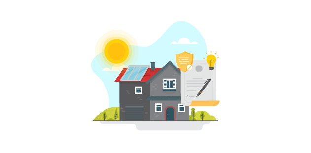 Sistema solare assicurativo grafico