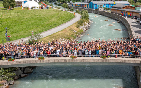 Teamfoto von Repower-Mitarbeitenden