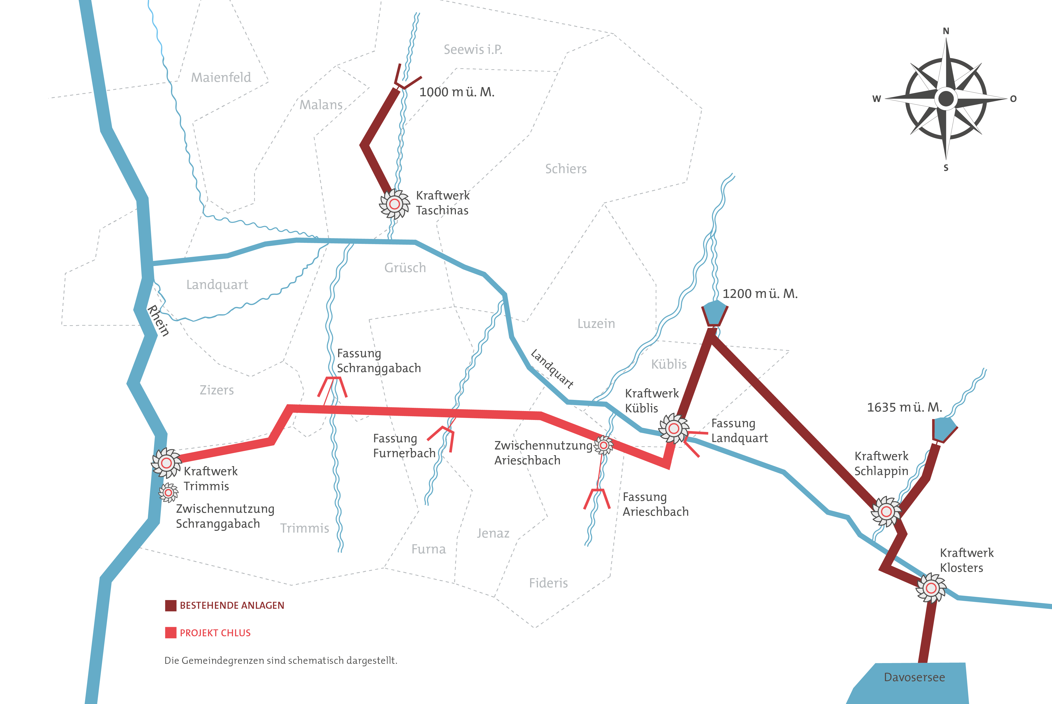 Das Projekt Chlus in der Grafik